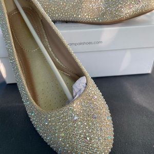 New Women’s Gold Sole Shine Flats